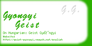 gyongyi geist business card